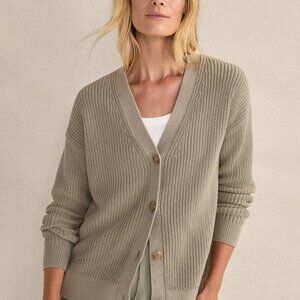 Haven Well Within Cardigan XL Seafoam Green Organic Cotton Cottage Coastal Beach